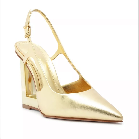 Never worn Schutz Filipa Slingback Heels in gold! Brand new! - Picture 3 of 6